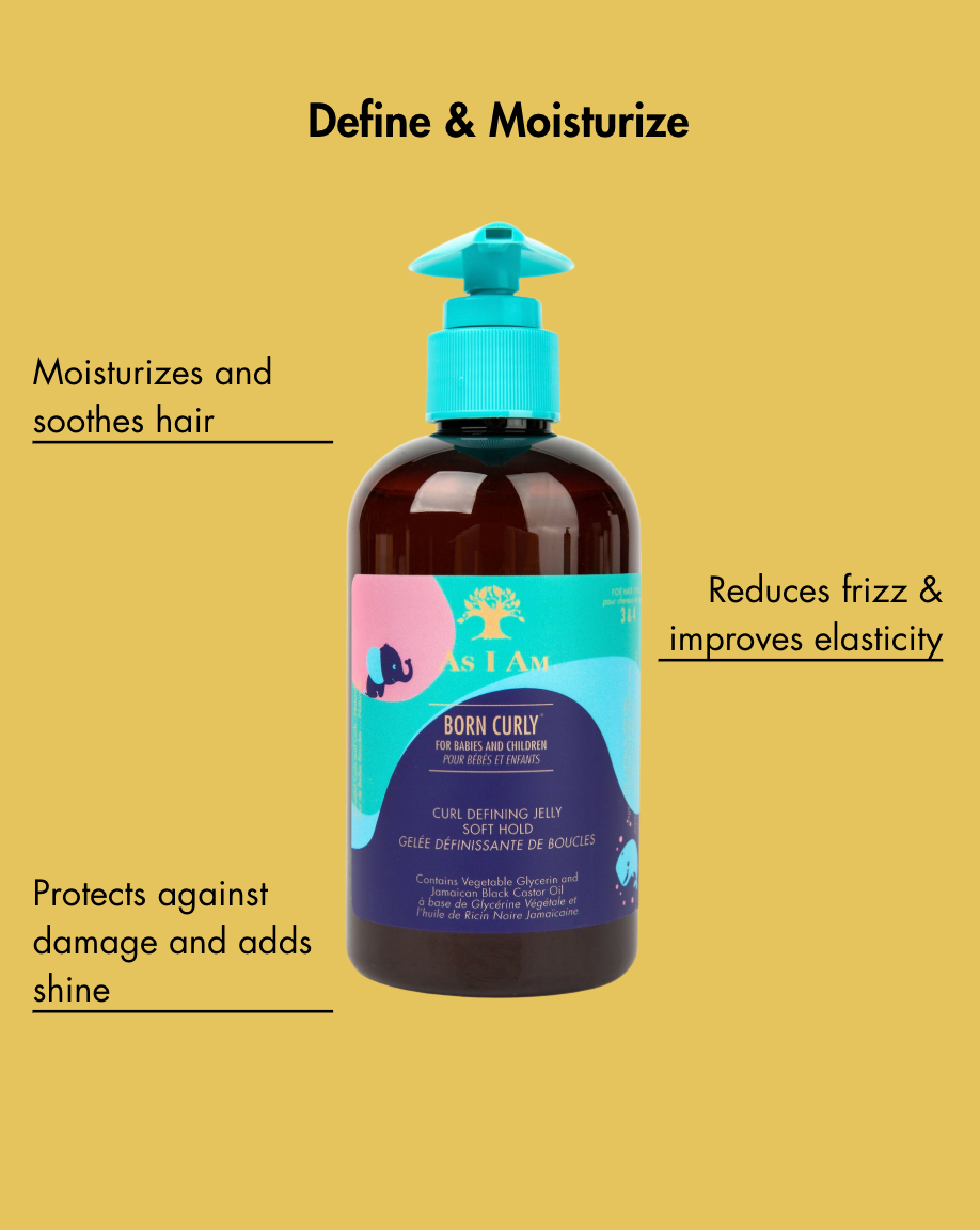 زجاجة مستحضر عناية بالشعر مع نص على خلفية صفراء