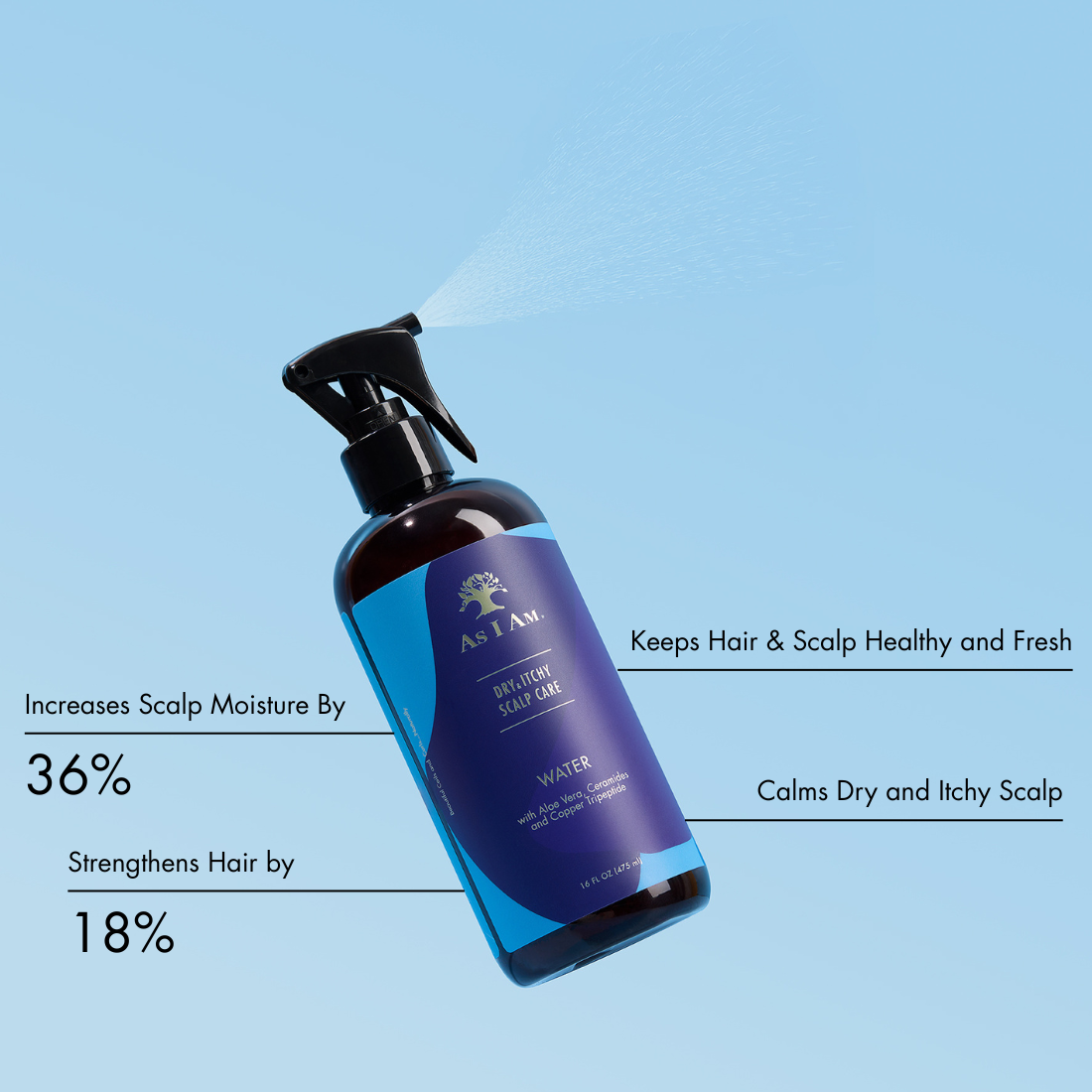 ماء للعناية بفروة الرأس الجافة والمصابة بالحكة