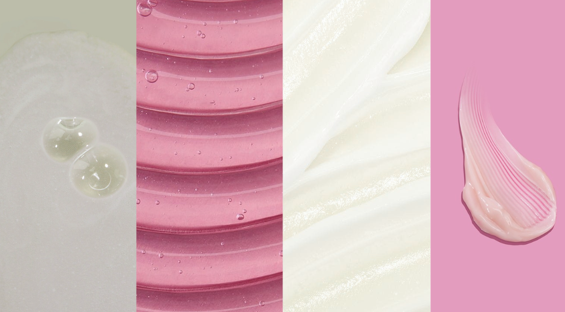 مزيج من الأنماط والأنسجة باللونين الوردي والأبيض