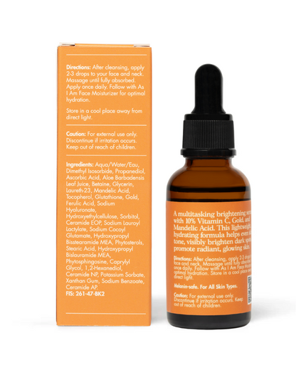 زجاجة للعناية بالبشرة مزودة بقطارة وتغليف على خلفية بيضاء